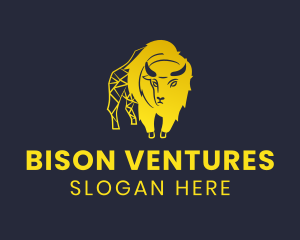 Bison - Wild Golden Bison logo design