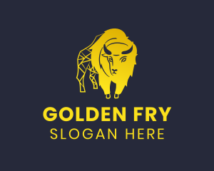 Wild Golden Bison logo design