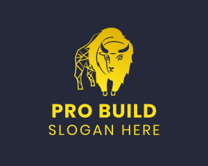 Wild Golden Bison logo design