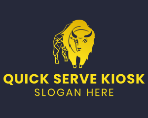 Wild Golden Bison logo design