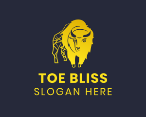 Wild Golden Bison logo design