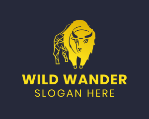 Wild Golden Bison logo design