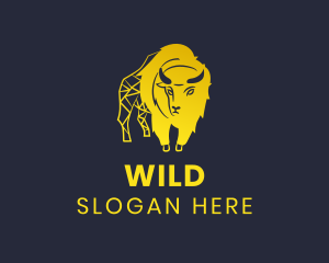 Wild Golden Bison logo design