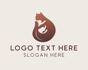 Gradient - Gradient Cat Kitten logo design