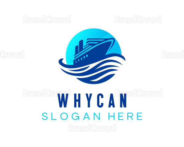 Ocean Cruise Ship Logo