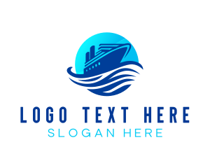 Badge - Ocean Cruise Ship logo design