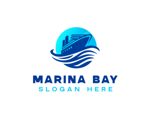 Seaport - Ocean Cruise Ship logo design