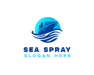 Ocean Cruise Ship logo design