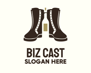 Mixologist - Brown Boots Liquor logo design