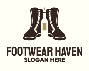 Brown Boots Liquor logo design