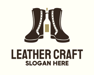 Brown Boots Liquor logo design