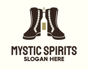 Brown Boots Liquor logo design