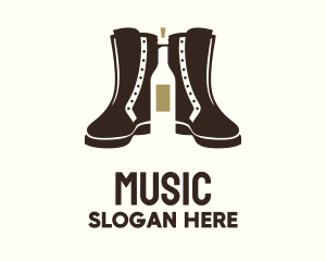 Liqueur - Brown Boots Liquor logo design