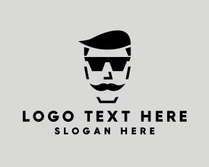 Moustache - Men Fashion Eyeglasses Accessory logo design