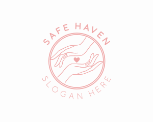 Shelter - Hand Heart Shelter logo design