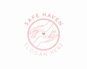 Hand Heart Shelter logo design