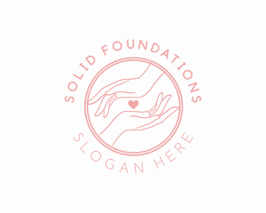 Heart - Hand Heart Shelter logo design