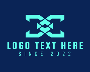 Teal - Futuristic Gaming Tech logo design