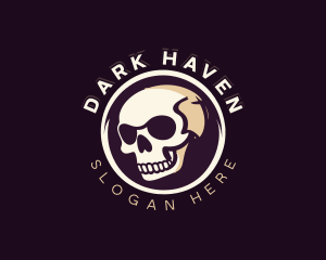 Skull Tattoo Halloween logo design