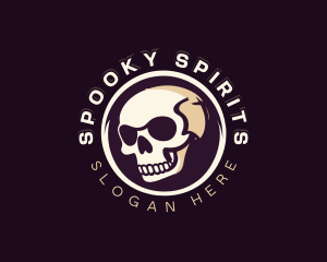 Skull Tattoo Halloween logo design