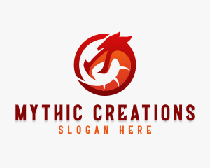Mythic - Beast Dragon Stream logo design