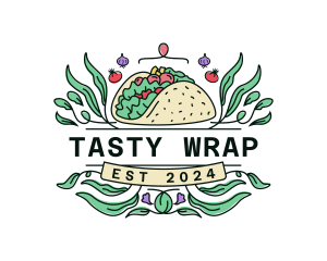 Burrito - Tacos Cafeteria Cuisine logo design