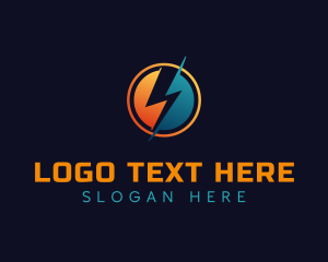 Courier - Lightning Bolt Electrician logo design