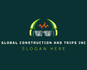 Record Label - DJ Sunglasses Soundwave logo design