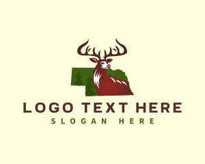 Forest - Nebraska Deer Buck logo design