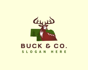 Nebraska Deer Buck logo design