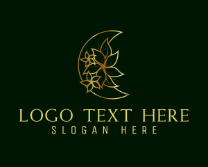 Floral - Luxury Ornamental Moon logo design