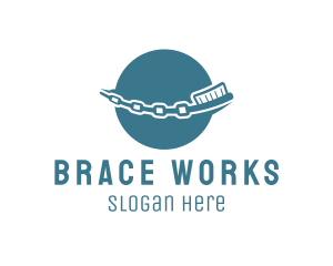 Brace - Dental Braces Toothbrush logo design