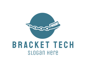 Bracket - Dental Braces Toothbrush logo design