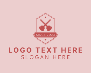 Clog - Hexagon Hipster Plunger logo design