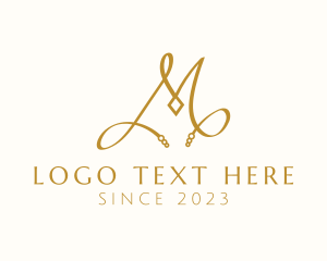 Womenswear - Luxe Jewelry Letter M logo design