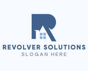 Real Estate House Letter R logo design