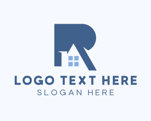Letter R - Real Estate House Letter R logo design