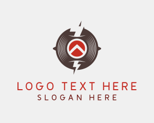Sing - Thunder Music Record logo design