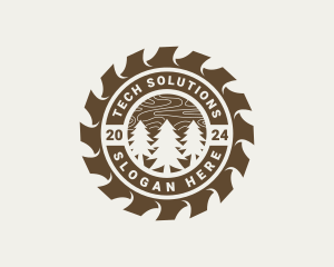 Logger - Woodcutter Logging Sawmill logo design