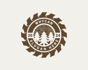 Woodworking - Woodcutter Logging Sawmill logo design