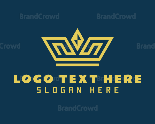 Gold Diamond Crown Logo