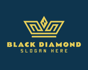 Gold Diamond Crown logo design