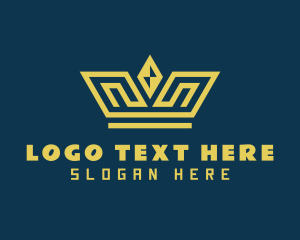 Expensive - Gold Diamond Crown logo design