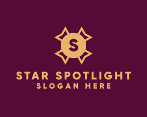 Star Sun Ribbon logo design