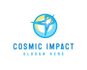 Star Moon Planet logo design