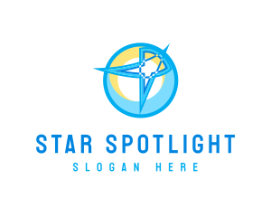 Star Moon Planet logo design