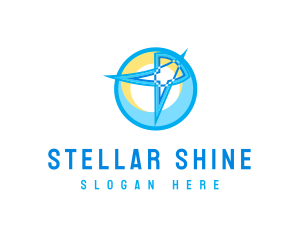 Star Moon Planet logo design