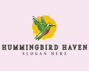 Hummingbird Aviary Wings logo design