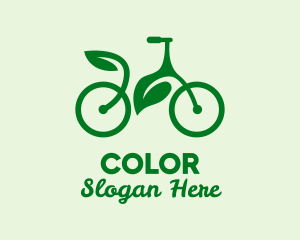Green Eco Bicycle logo design