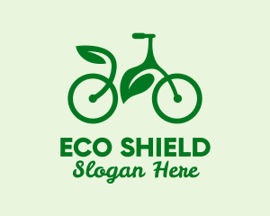 Green Eco Bicycle logo design